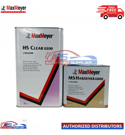 Max Meyer 0200 HS Clear Coat + Hardener 6000 7.5L KIT